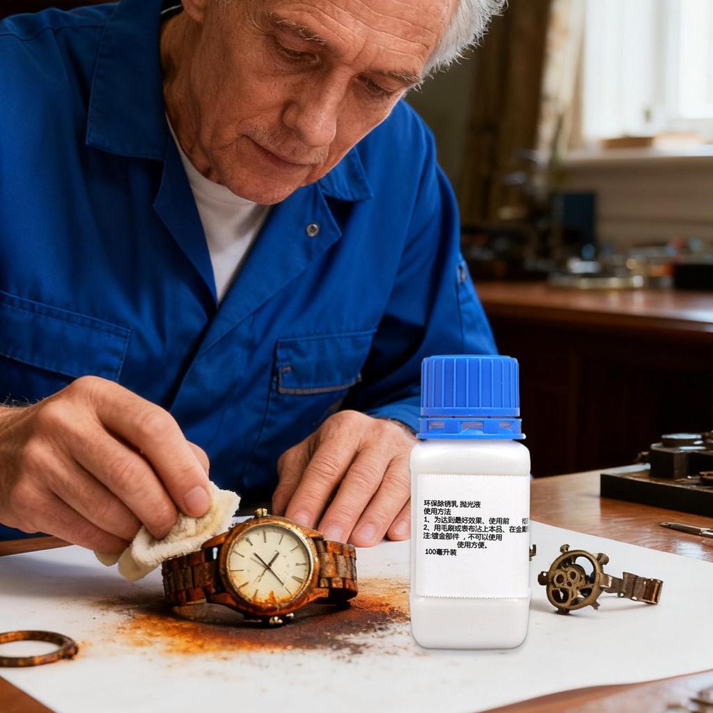 Rust Cleaner 100ml Gentle Watch Cleaner Solution Rust Dissolver For Home Repair Jewelry Antique Restoration Precision Instrument