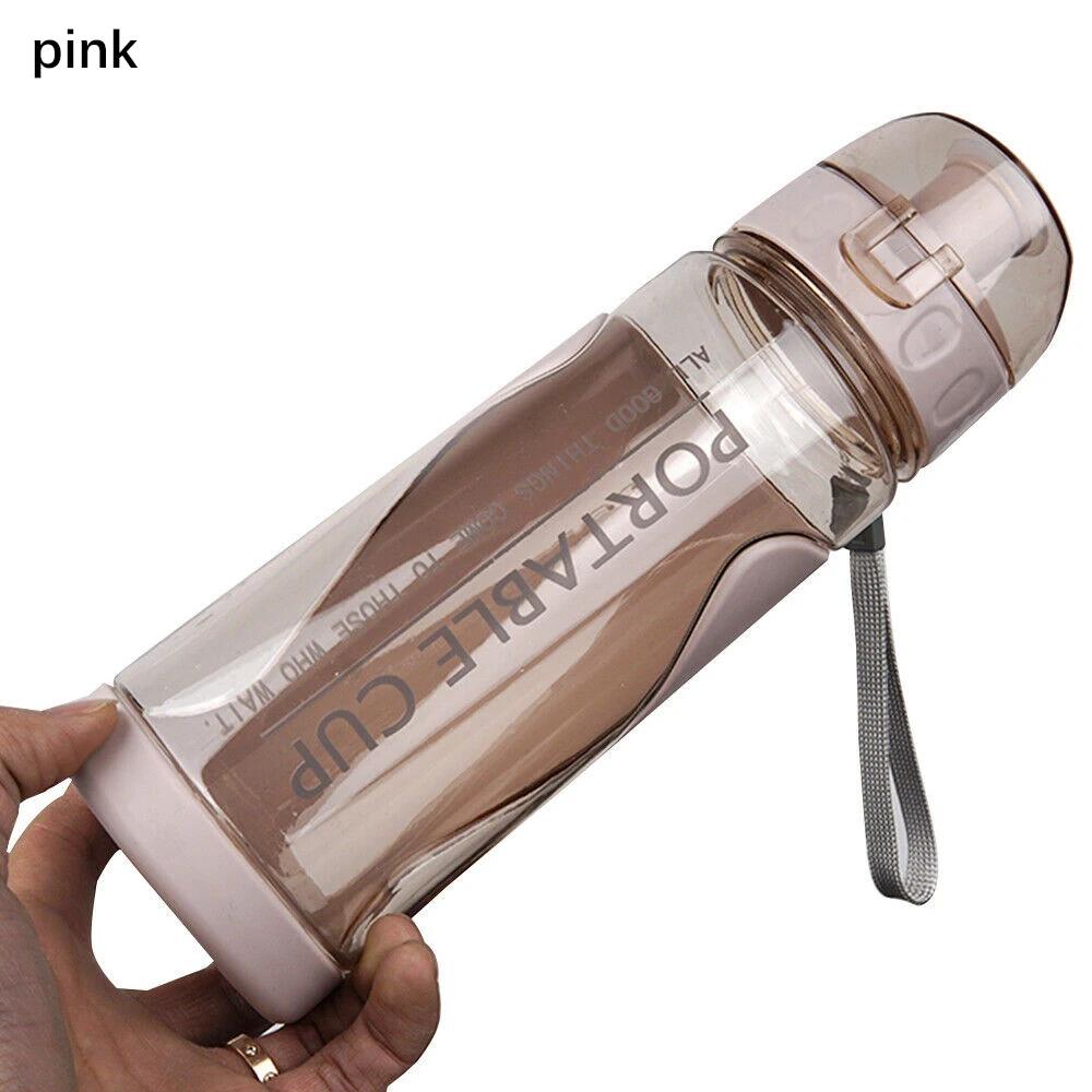 500ml Sports Water Bottle Portable Plastic Outdoor Gym Travel Beverage Cup Transparent Leak Proof Water Bottle