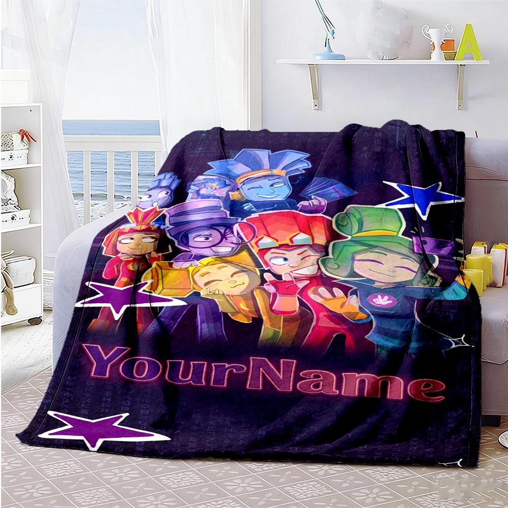 Fixies Customize Your Name Blanket Cozy Personalized Blanket Warmthful Decor Great for Office Chair Couch Seaside Bed Four Seasons Universal