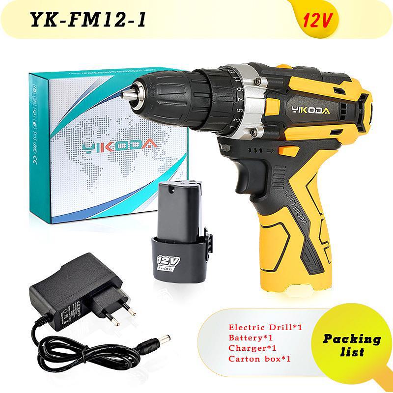 Rechargeable Cordless Dual-Speed Lithium Electric Drill with Power Display