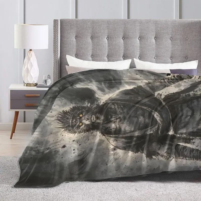 WUKONG Flannel Monkey King Throw Blanket Cozy Warm Couch, Bedroom, and Travel Perfect Gift for Halloween, Christmas, Birthdays
