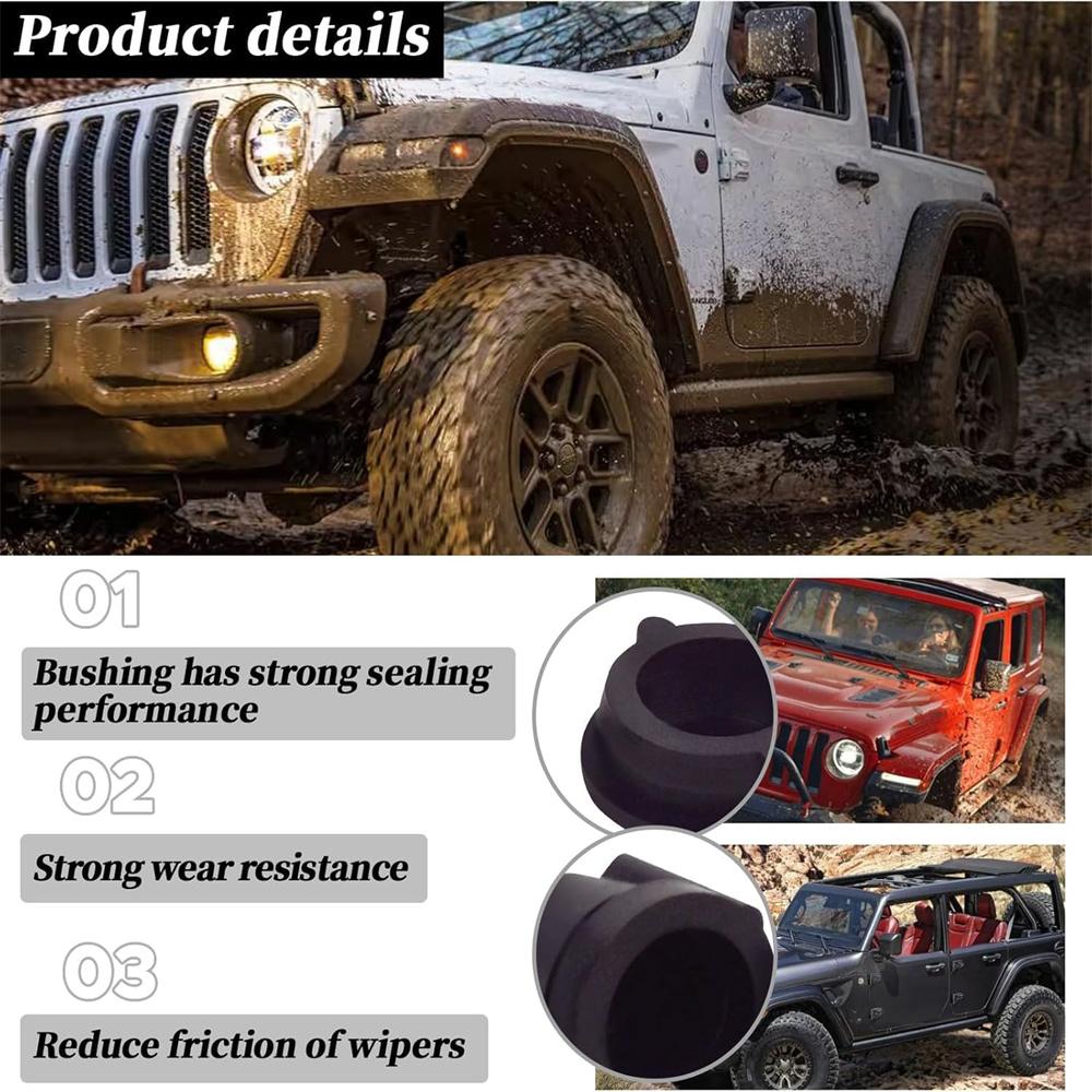 4Pcs Windshield Wiper Linkage Bushings Set Fit For Jeep Wrangler YJ 1987 - 1995