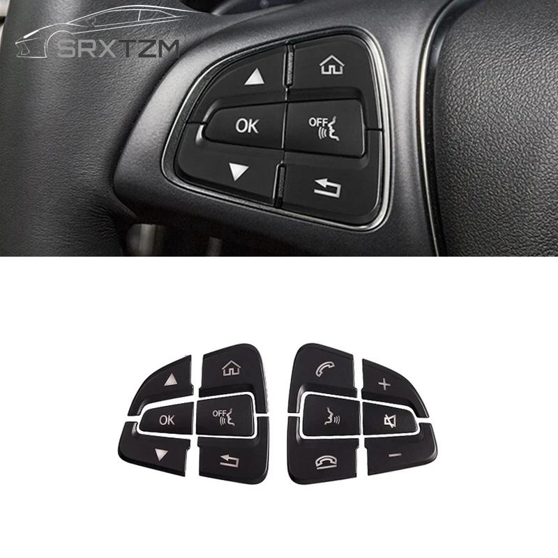 Auto Lenkrad Tasten Abdeckung Aufkleber Zierleiste Passend Für Mercedes Benz C W205 GLC X253 V-Klasse Vito W447 Auto Zubehör