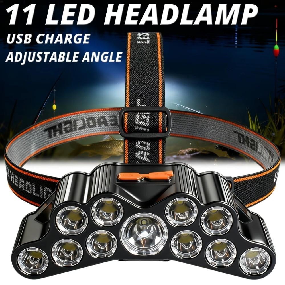 IPX4 Waterproof Rechargeable LED Headlamp for Camping Fishing Running Hiking Work