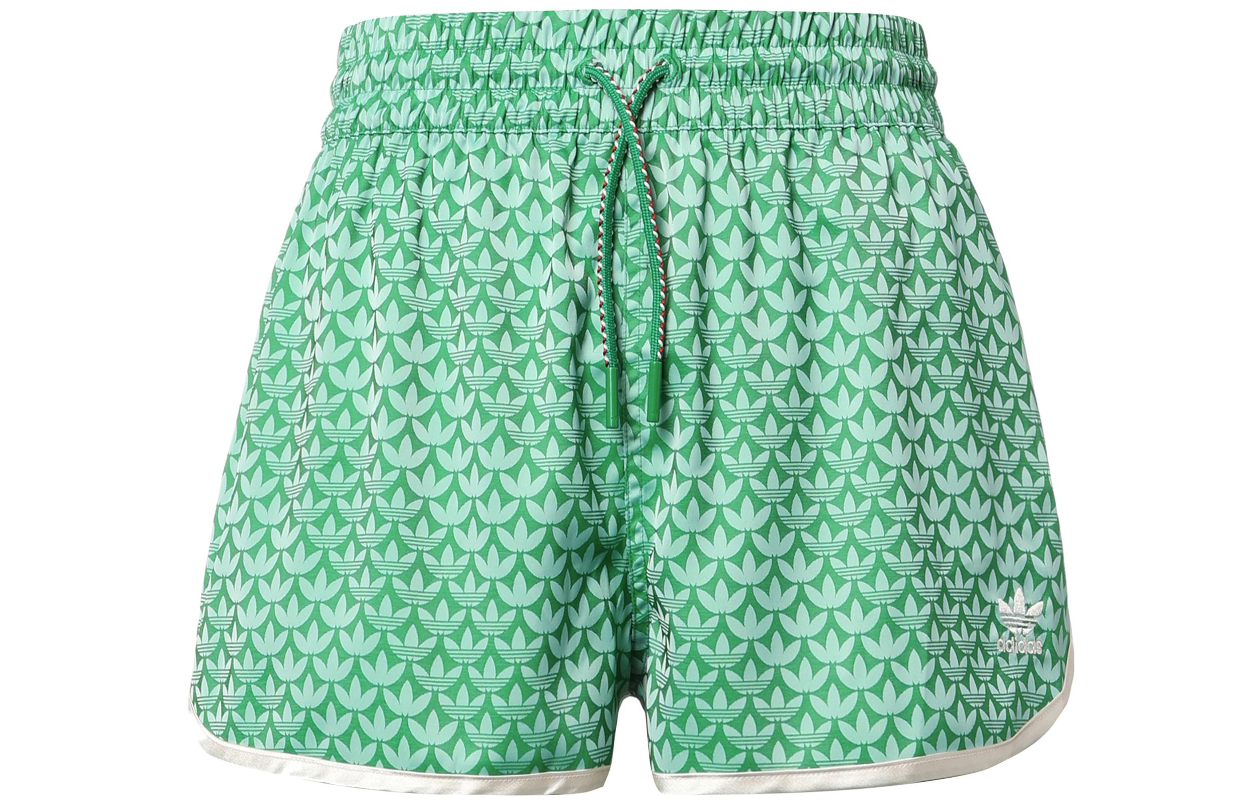 adidas originals Adicolor 70s High-Waist Monogram Shorts Green IK7888 XXS