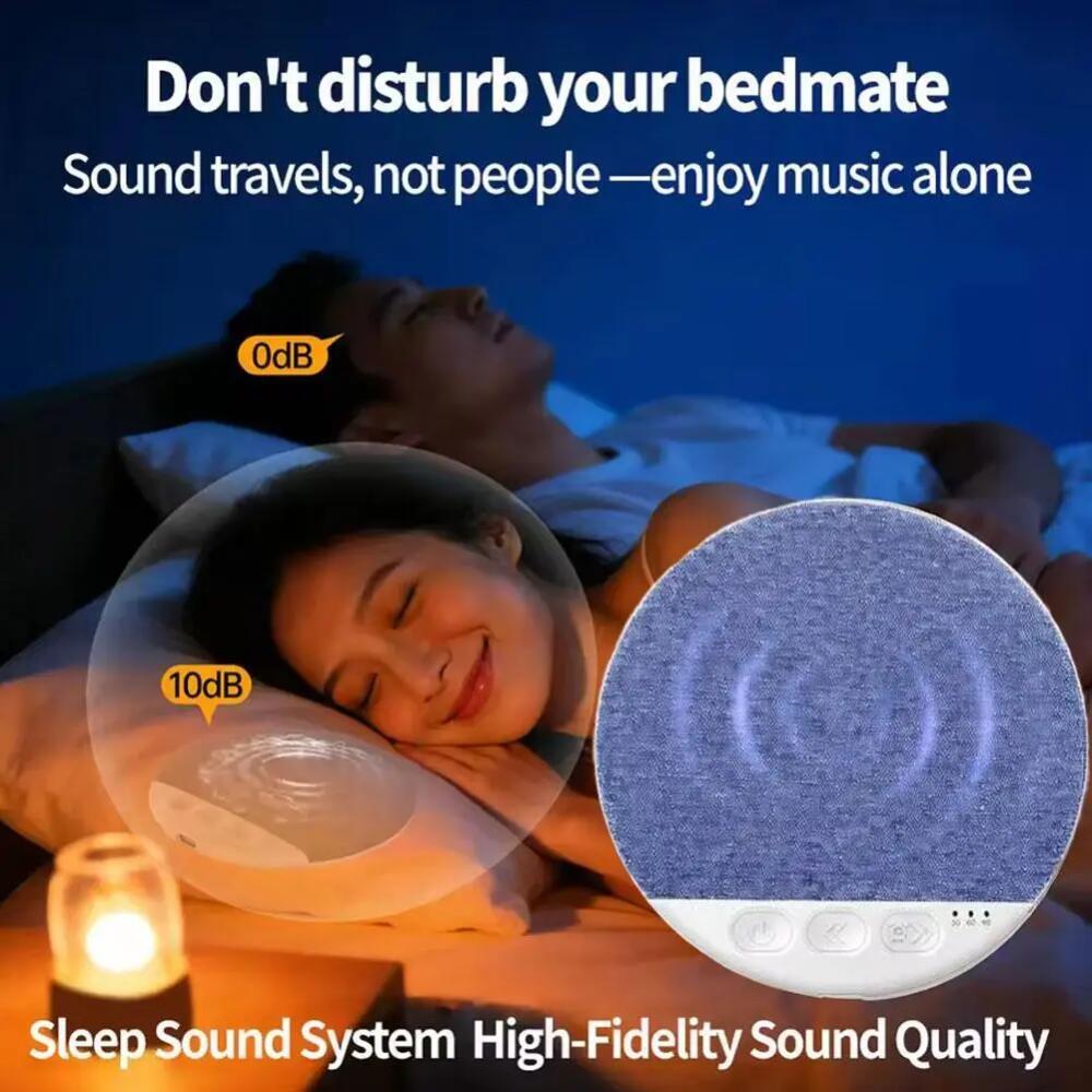 X3pro Mini Sleeping Speaker Bluetooth 5.4 Ultra Thin Bedroom Pillow Speaker Under Pillow Sound Machine with White Noise 30/60/90 Min Timers