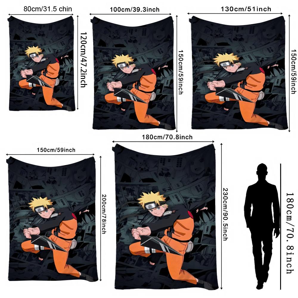 Naruto Pose Anime Printed Blanket Ultra Soft Throw Blanket For Office Sofa Home Decor Halloween Gift