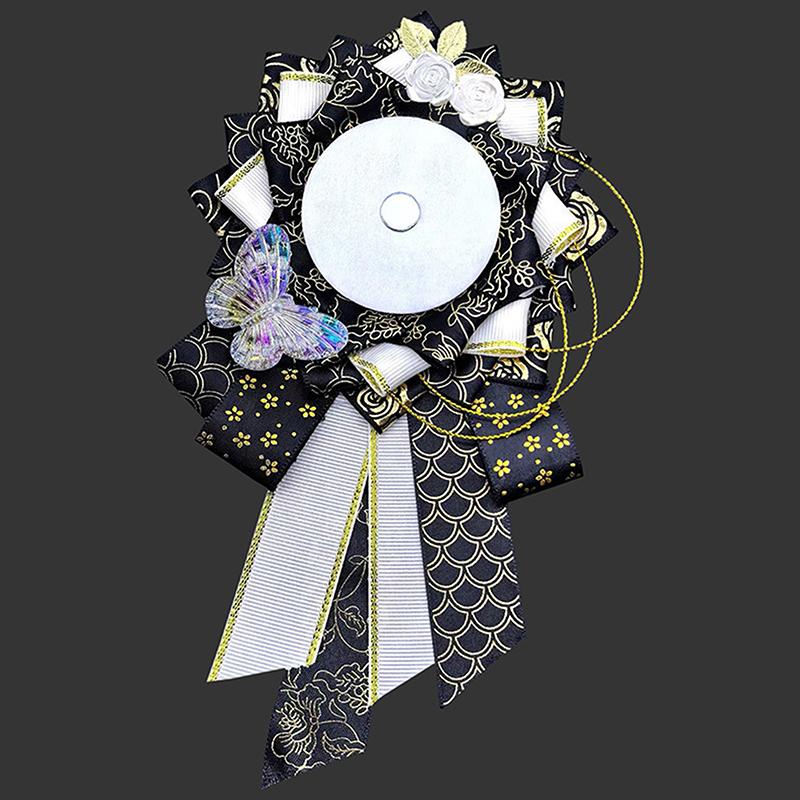 Ribbon Cosplay Ita Bags Rosette Protection Flower Pin Holder Badge Base Accessoriesray Itabag Decor