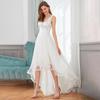 European Plus Size Sequin High-Low Evening Gown, Deep V Mesh New Year's Eve & Bridesmaid Dress 2026