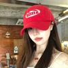 2025 New Style, Spring/Summer, Embroidered Letter Baseball Hat, Female, Big Head Circumference, Wide Eaves, Small Face, Casual, Street Duck Tongue Hat