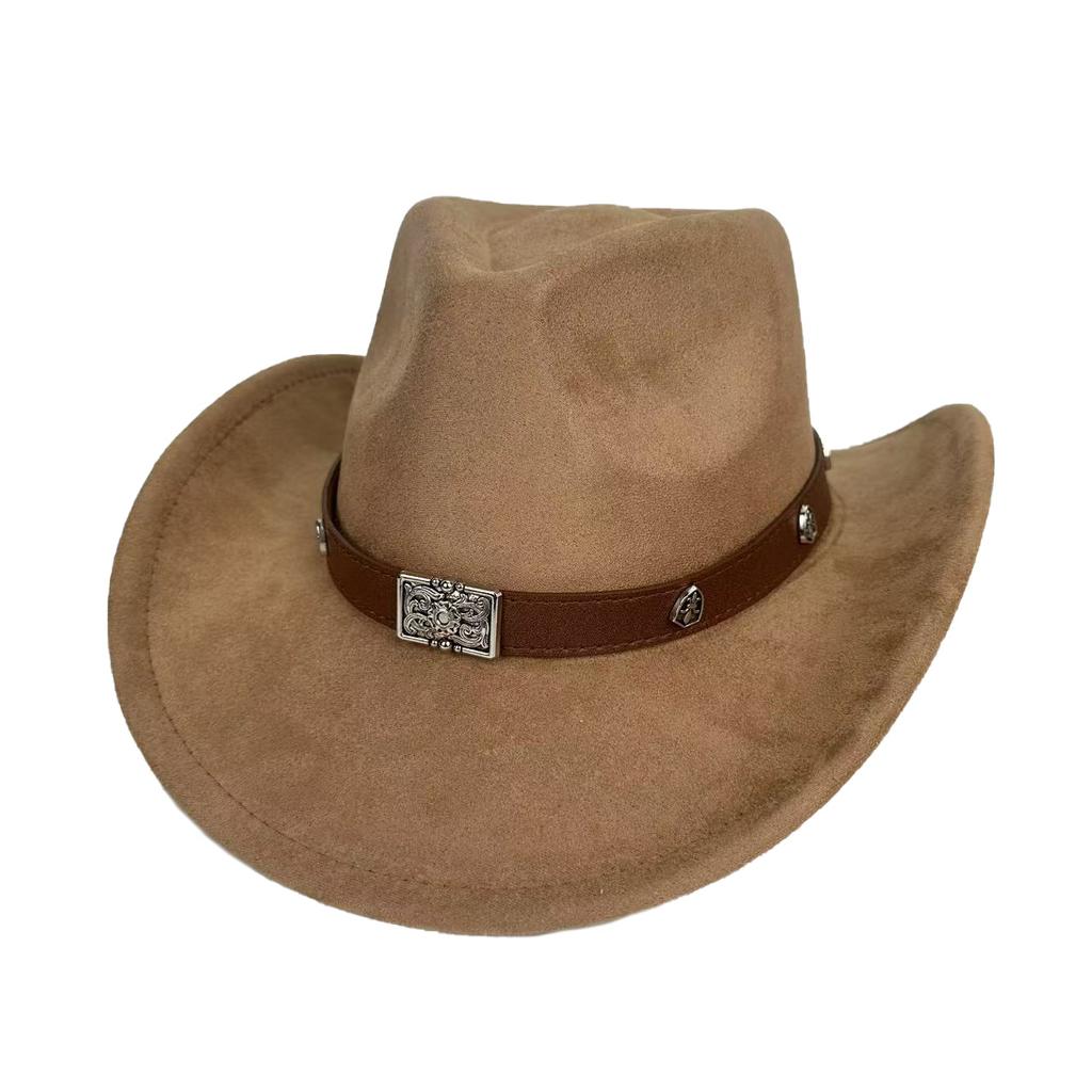 Verzogener Rand Bow Western Cowboyhut Amerikanischer Woll-Zylinderhut Herbst- und Winterfilzhut Europäischer und Amerikanischer Stil Vielseitiger Jazzhut