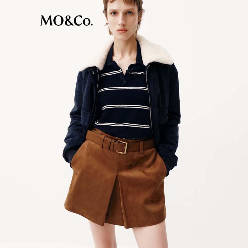 MO&Co. Women's Faux Fur Quilted Harrington Jacket