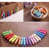 100 Colored Wooden Large Pegs 45mm Clothespins Craft Photo Clips With 20 Meters