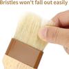 Kitchen Cooking Brushes Barbecue Oil Brush Wooden Handle Bristle Brushes Flat Pastry Baking Brush