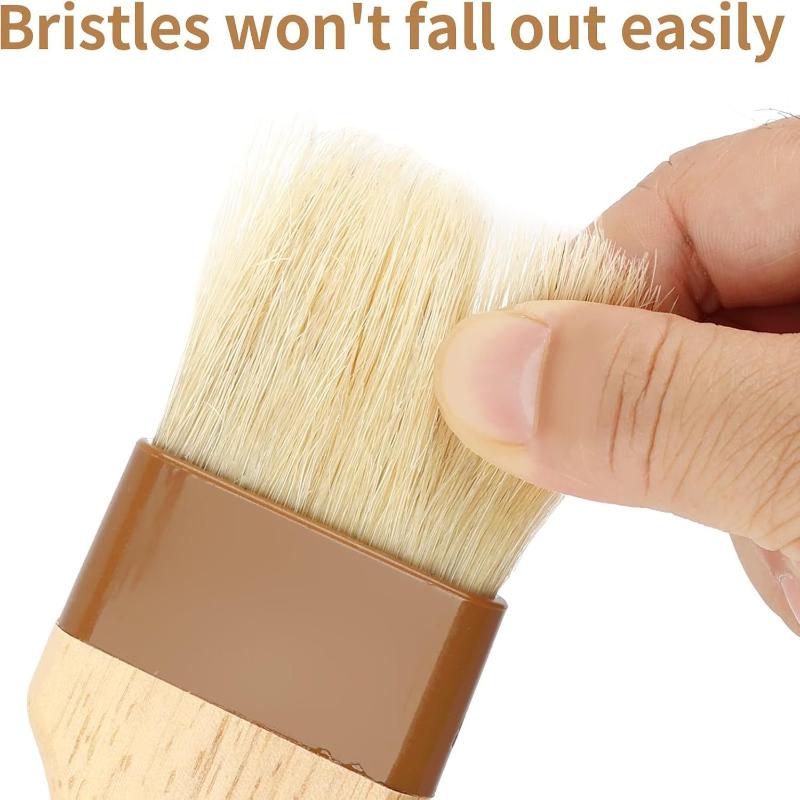 Kitchen Cooking Brushes Barbecue Oil Brush Wooden Handle Bristle Brushes Flat Pastry Baking Brush