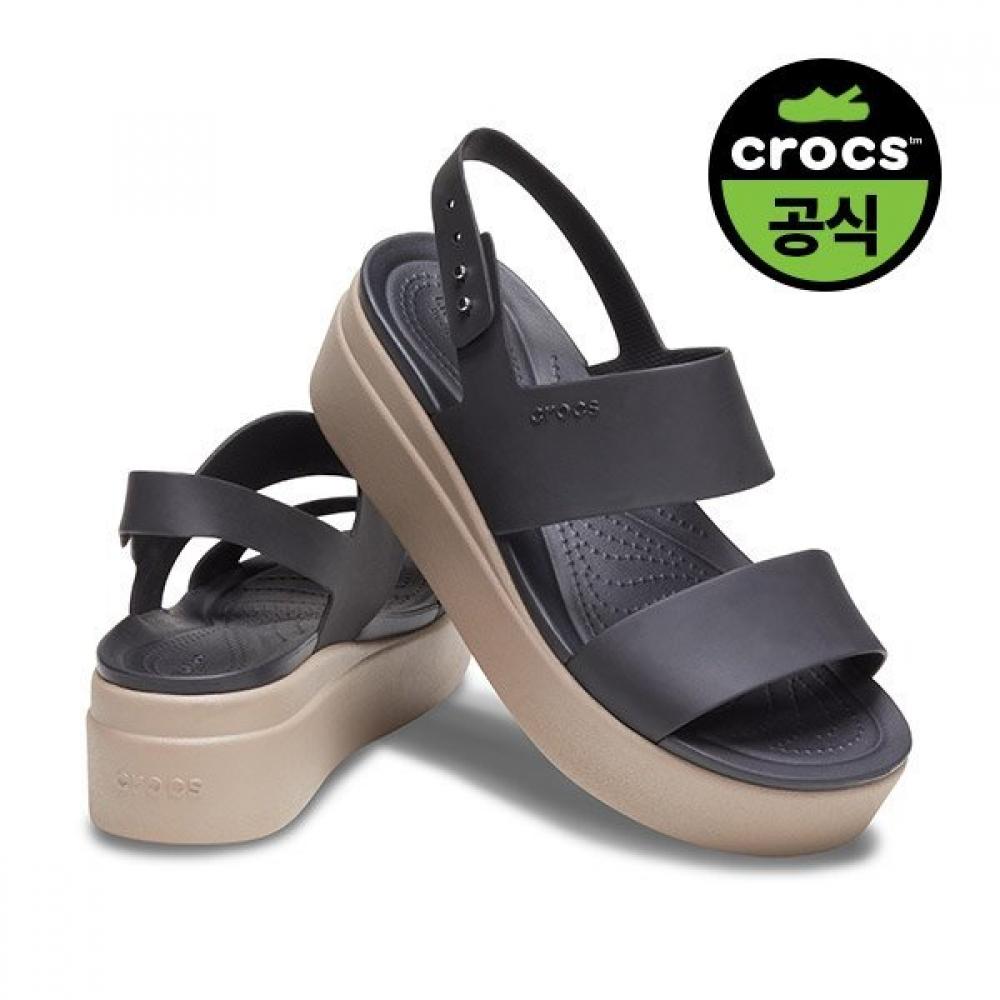 

CrocS Official Women S Brooklyn Low Wedge Bkm BLACKMUSHROOM(Z07H)/W8(250)