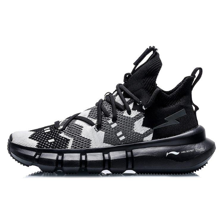 Neil Barrett X Li Ning Essence 2.3 Vintage Basketballschuhe Damen Mid Top Schwarz/Weiß AGBQ128-2