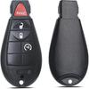 MechanMagic Key Fob Compatible with Jeep Cherokee 2014 2015 2016 2017 2018    Keyless Entry Remote Control Key Replacement GQ4-53T 68105083 4A Chip