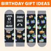 HAPPYPOP Birthday Gift Ideas for Boy - Socks for 8-12 Year Old Kids with Greeting Card