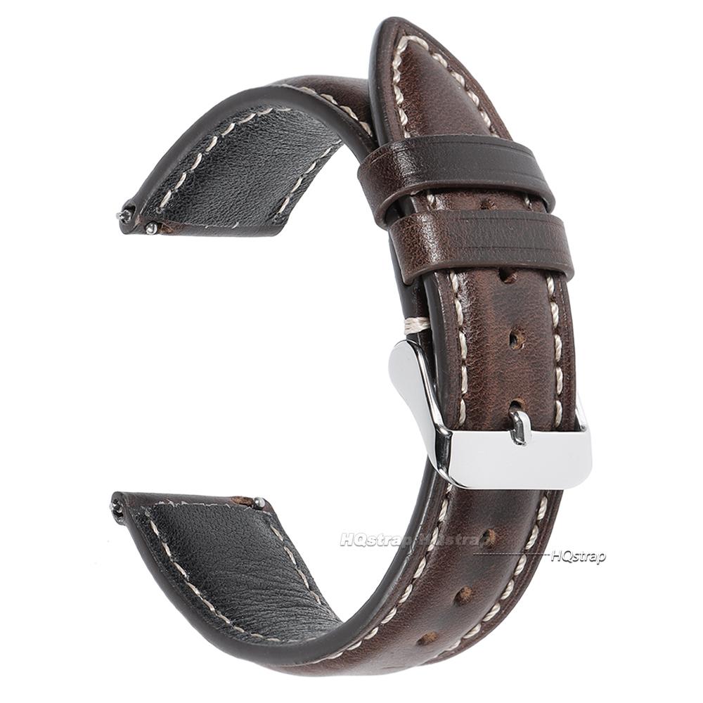 

Vintage Oil Wax Leather Watch Strap 18mm 19 20mm 21 22mm Cowhide Watchband for Seiko for Omega Universal Quick Release Bracelet 18mm серый