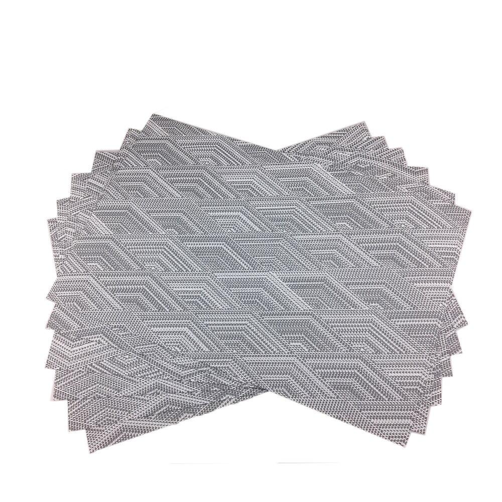 

4 шт./лот, подставки для столовых приборов, теплоизолированная посуда, декор стола, ПВХ, кухонная обеденная чаша, блюдо, водонепроницаемый коврик, рождественский коврик серый