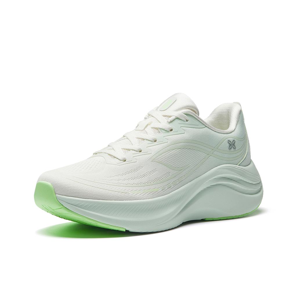 Anta Leaf 6 Comfortable Fashion Versatile Fabric Low-Top Running Shoes Women sneaker Ivory-White Light-Dawn-Green 922545524-7