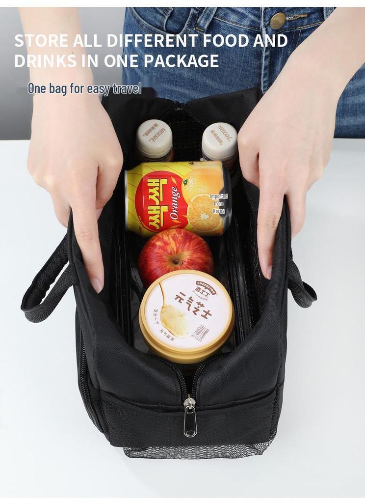 Japanese-Style Insulated Lunch Bag - Large Capacity, Waterproof Bento Bag for Students & Office Commutes