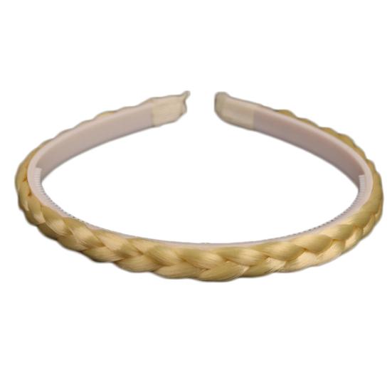 Women Chemical Fiber Synthetic Wig Hair Hoop Braided Headband Hairband Headwear