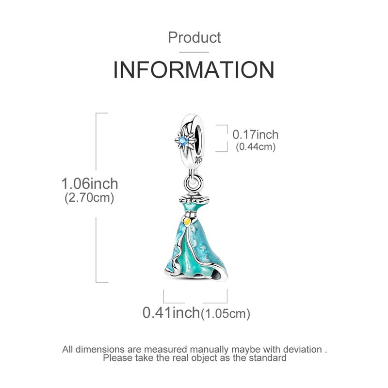 Suitable For Authentic Bracelets Skirt Princess Evening Dress Ballet Shoes High Heels Genuine Copper Charm Bead Elements Jewelry Creation Present