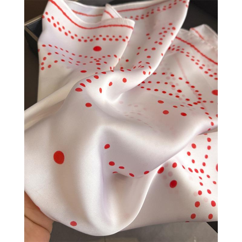 Women S Polka Dot Printed Square Scarf Fashion Sunscreen Neck Wrap