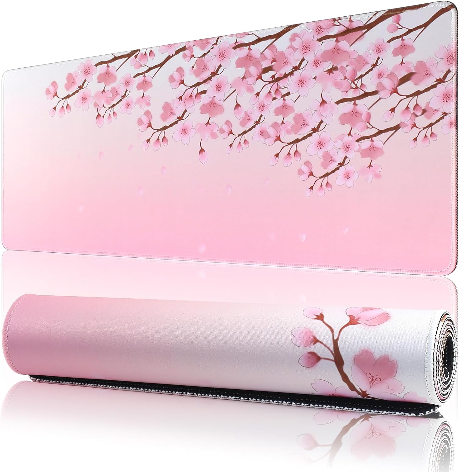 Большой игровой коврик для мыши 11,8x23,6 дюйма с прошитым краем, нескользящей резиновой основой, моющийся 23.6L x 11.8W inches