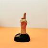 Solar Middle Finger Shakings Toy Car Dashboards Dancing Figure Toy Brown Creative Car Bobbleheads Decorative Ornament