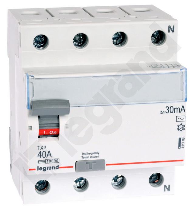 4P 40A 0.03A Differential Circuit Breaker Type AC P304 TX3 411708