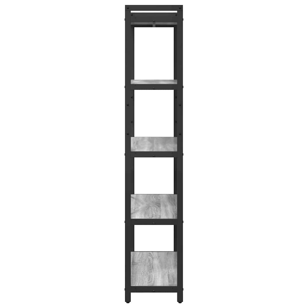 Bookshelf 80 x 30 x 155 cm Engineered Wood Grey Sonoma