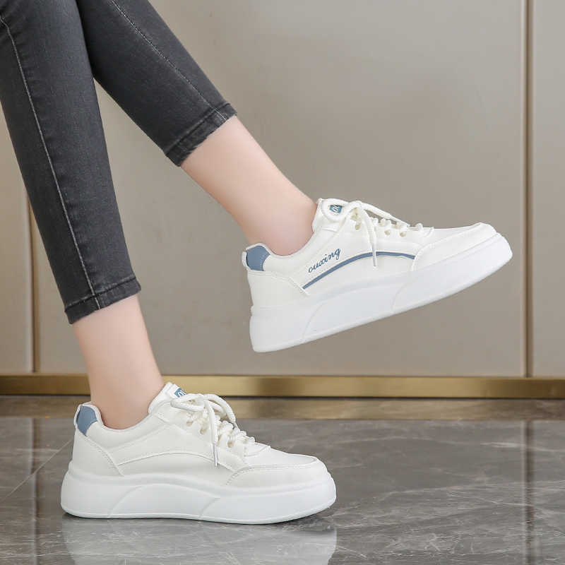 High Sole Parkour 42 Size Shoes Women's High Sports Shoes Ladies Long Boots Sneakers Visitors Genuine Brand High-end