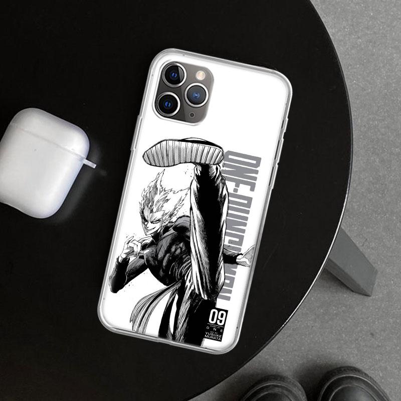 One P-Punch-Man Garou Phone Case Cover for iPhone 11 12 13 Mini 14 15 Plus 16 Pro Max 17 Air 7 8 + SE Art Customized Fundas 11 1