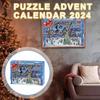 Fesselnder Puzzle-Adventskalender, entworfen für 24 Tage Countdown bis zu den Feiertagen, mit 1008 stabilen Teilen für Familienspaß