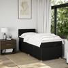 VidaXL Slatted Bed Base with Mattress Black 90x200 Cm Fabric 3287348