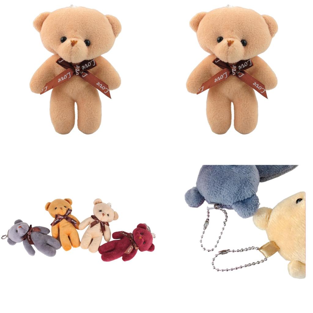 Soft And Durable Teddy Bear Stuffed Toy Keyring For Bag Or Car
