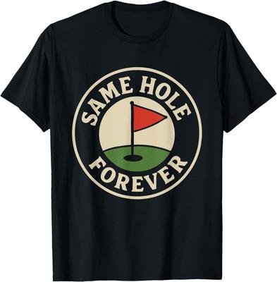 Gleiches Loch für immer Golf Lustiges Junggesellenabschied T-Shirt