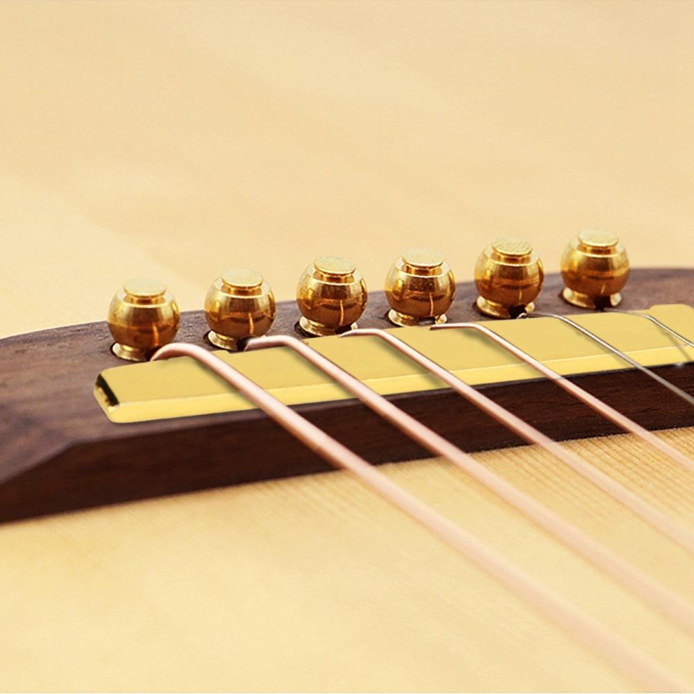 Metal Guitar Upper Nut Golden Guitar Bridge Pins Premium Guitar Bottom Saddle  Guitar