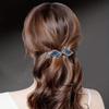 Korean Style Rhinestone Bow Hair Clip for Women - Large Retro Updo Claw Clip