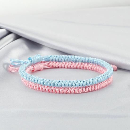 2 Pcs Friendship Bracelets Hand-woven Braided Rope Adjustable Woven Bracelet Symbolic Colors for Meaningful Unity Symbol