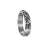 Golden Silvery Stainless Steel Men's Ring, Dragon Pattern Ring Jewelry, Retro  Ring