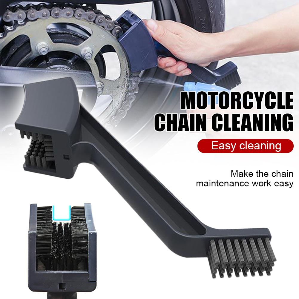 Bike Chain Cleaner Bicycle Motorcycle Chain Cleaning Brush Dual Heads Cycling Cleaning Kit Chain Maintenance Tool Scrubber Tool China Mainland
