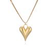 HECHENG, Brass 18K Gold-plated Heart Pendant Necklace Earrings for Women's Fashion Zircon Wholesale