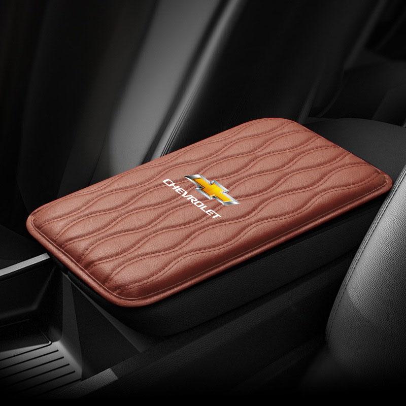 Car Center Console Cover Leather Armrest Mat Arm Storage Box Mat For Chevrolet Cruze Lacetti Captiva SS Z71 Equinox Trax Impala Camaro Sonic