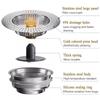 1Pcs Sink Drain Filter Bounce Core-Odor&Leak Prevention,Dishwashing Drain Filter,Anti-Clog Strainer