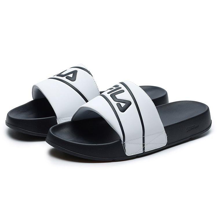 Fila Drifter Outdoor Sports Thick Sole Odor Resistant Slide Sandals Men Sandals White Blue F12M226501FWN