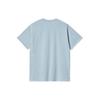 Carhartt WIP Loose Side Slit Embroidered Crew Neck Short Sleeve Regular T-Shirt Unisex Tops Blue I033000-0RO-XX
